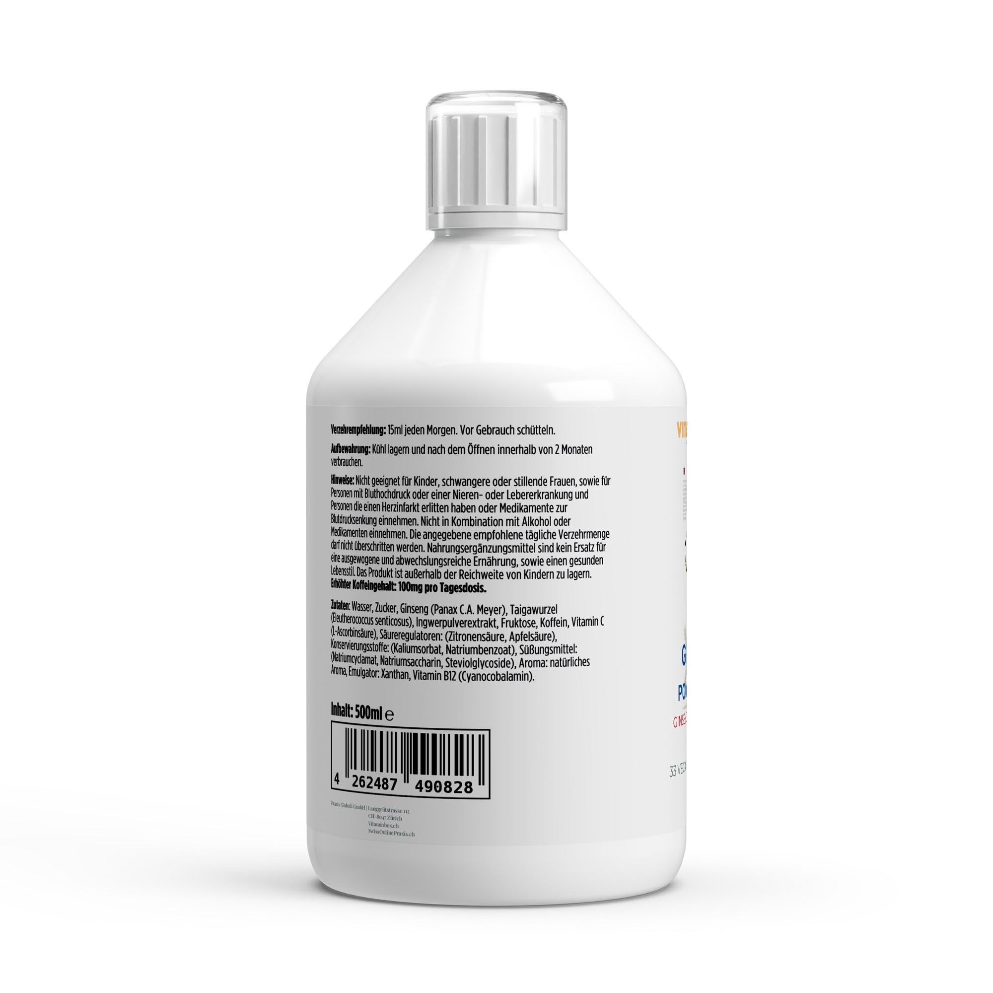 Ginseng Power Plus+ Shots 500ml – Ansicht 2