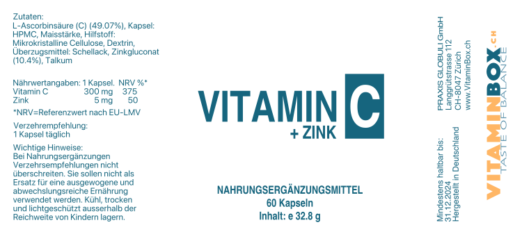 Vit C + Zink Doppelpack 2x60 Kapseln – Ansicht 2